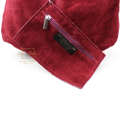 Cali Genuine Suede Hobo Slouchy Shoulder Bag