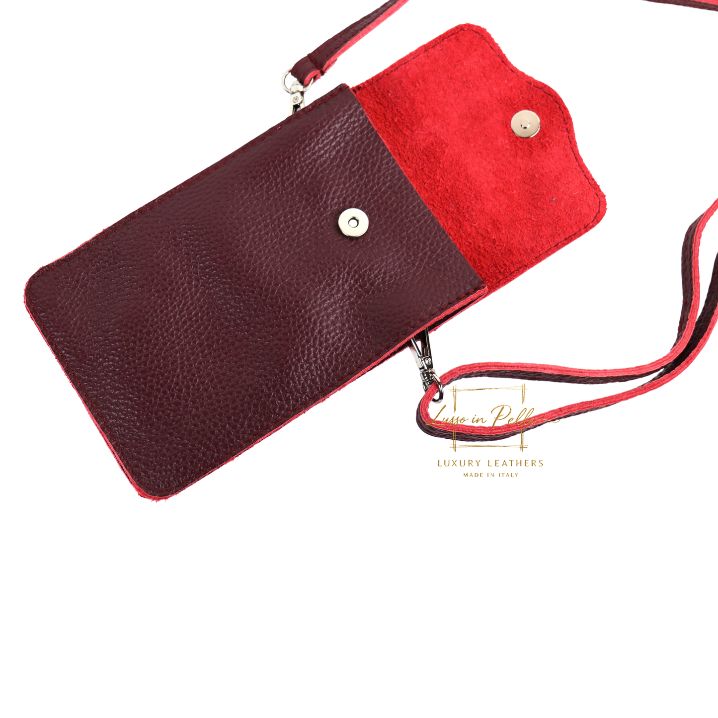 Minimalist Genuine Leather Crossbody Phone Bag