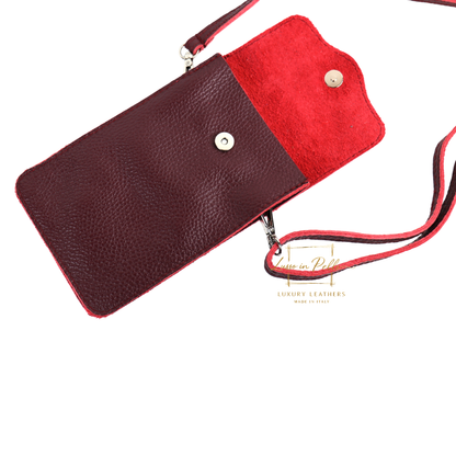 Minimalist Genuine Leather Crossbody Phone Bag