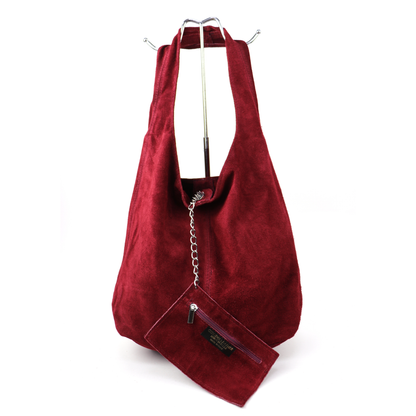 Cali Genuine Suede Hobo Slouchy Shoulder Bag