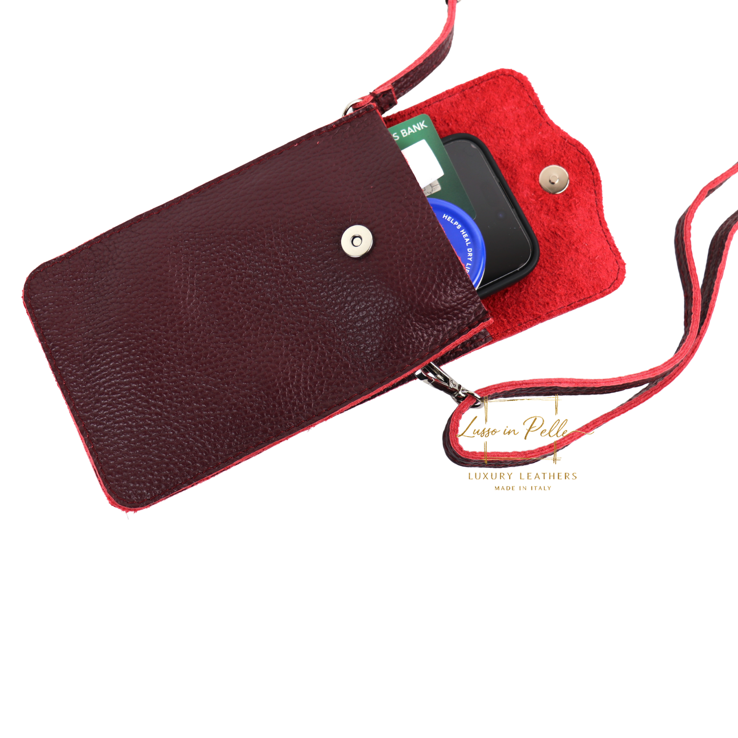 Minimalist Genuine Leather Crossbody Phone Bag