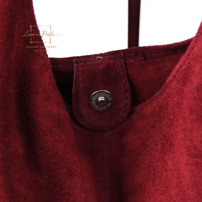 Cali Genuine Suede Hobo Slouchy Shoulder Bag