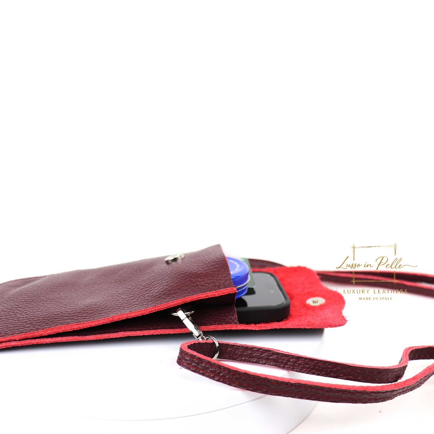 Minimalist Genuine Leather Crossbody Phone Bag