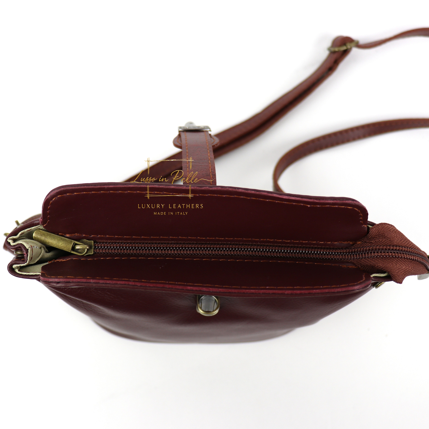 Vera Pelle Leather Crossbody Bag