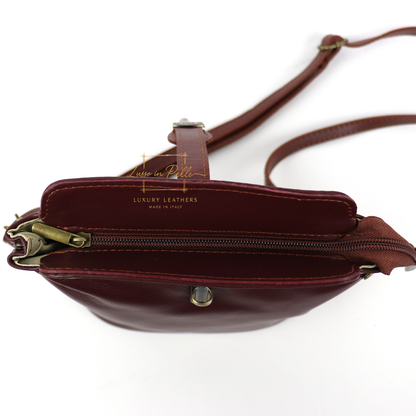 Vera Pelle Leather Crossbody Bag