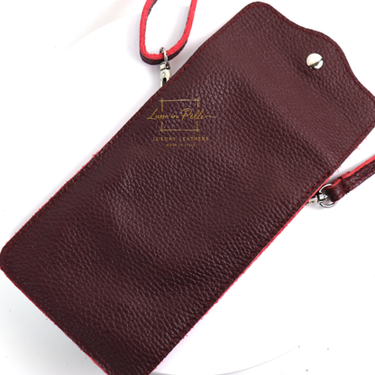 Minimalist Genuine Leather Crossbody Phone Bag
