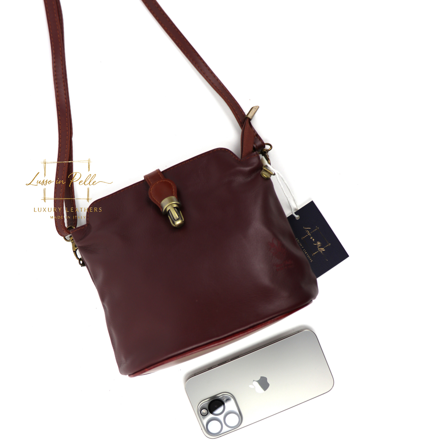 Vera Pelle Leather Crossbody Bag