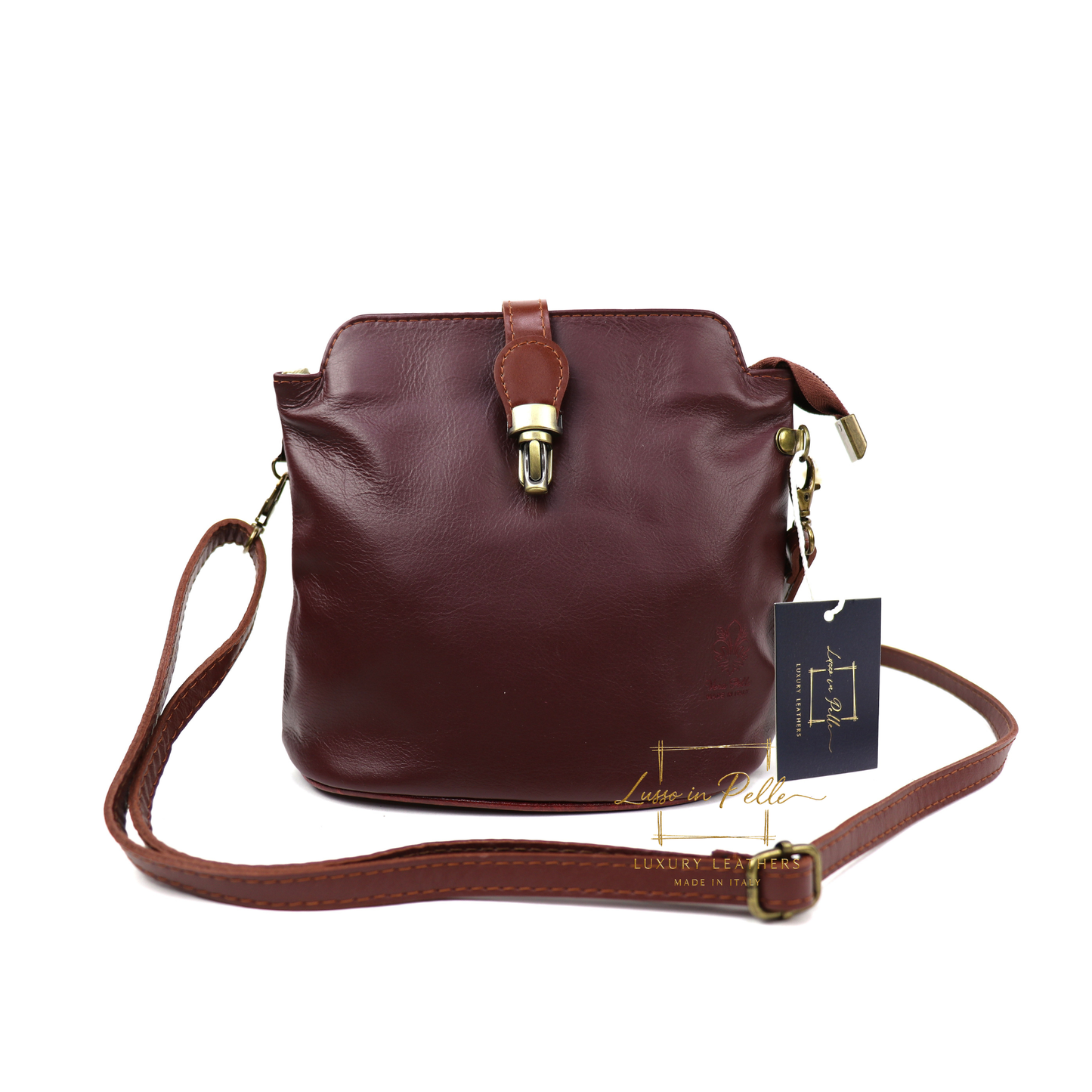 Vera Pelle Leather Crossbody Bag