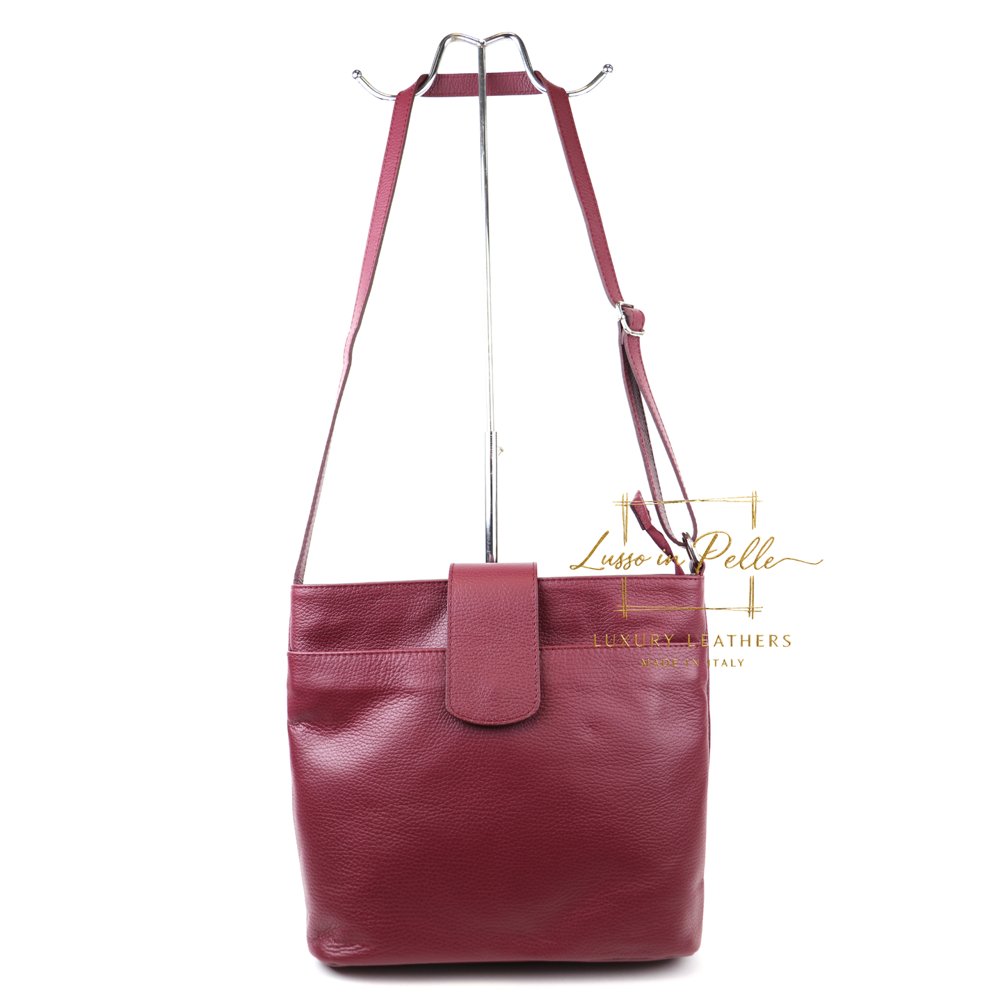 Italian Leather Shoulder/Crossbody Bag with Adjustable Straps