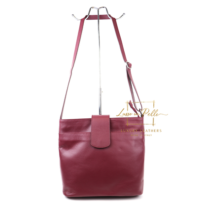 Italian Leather Shoulder/Crossbody Bag with Adjustable Straps