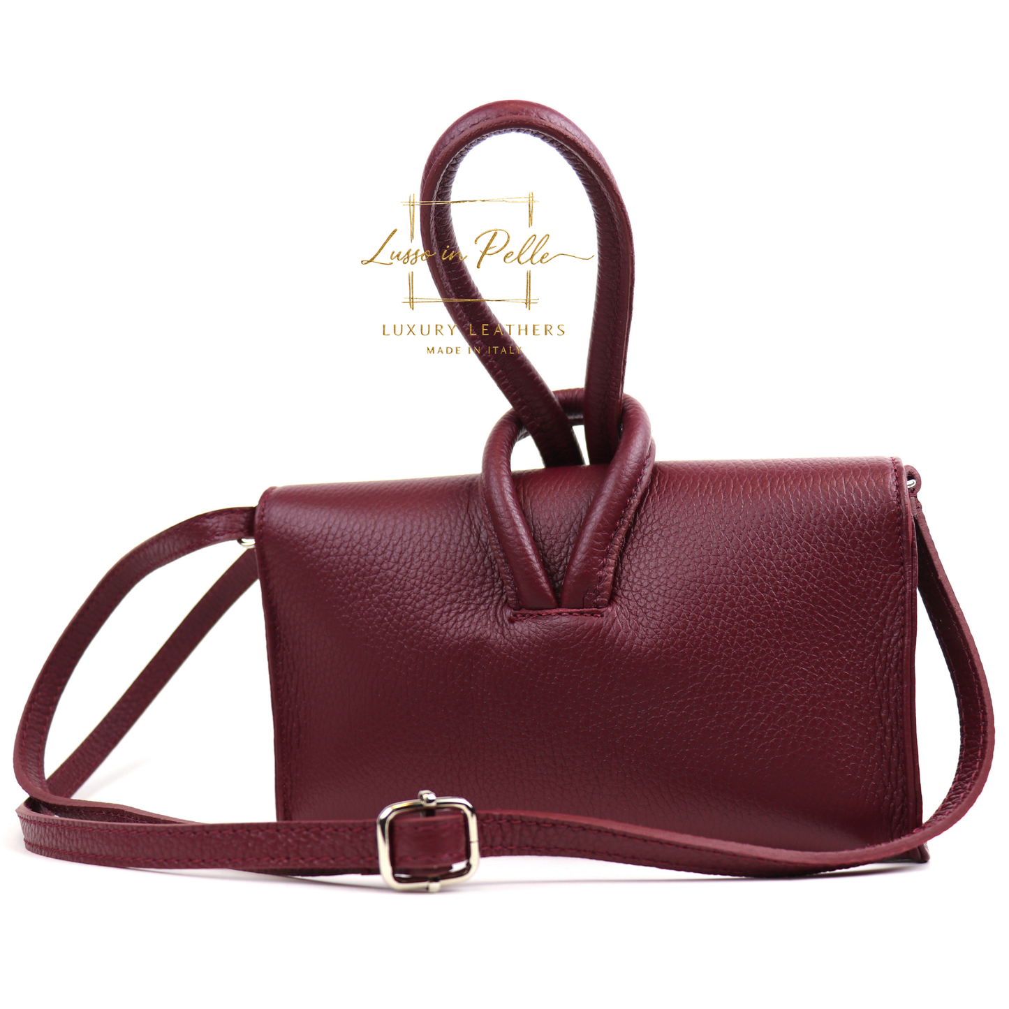 Rose Italian Versatile Leather Bag - Wrist Bag - Clutch Bag