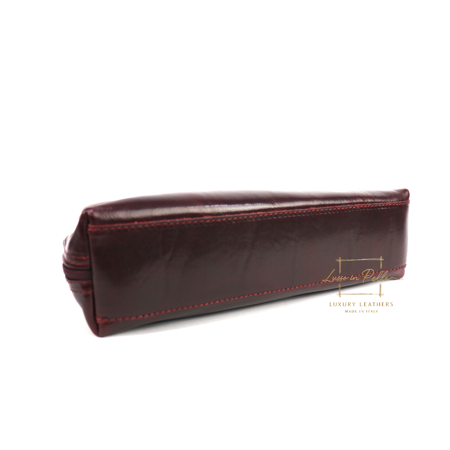 Buffered Leather Elongated Structured Florence Shoulder Bag