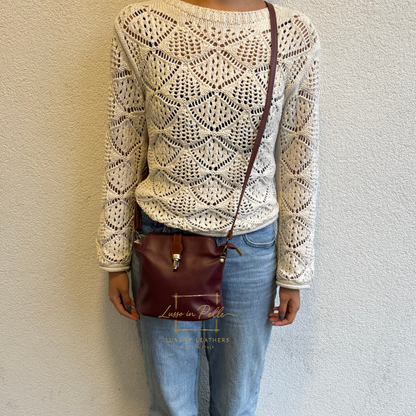 Vera Pelle Leather Crossbody Bag