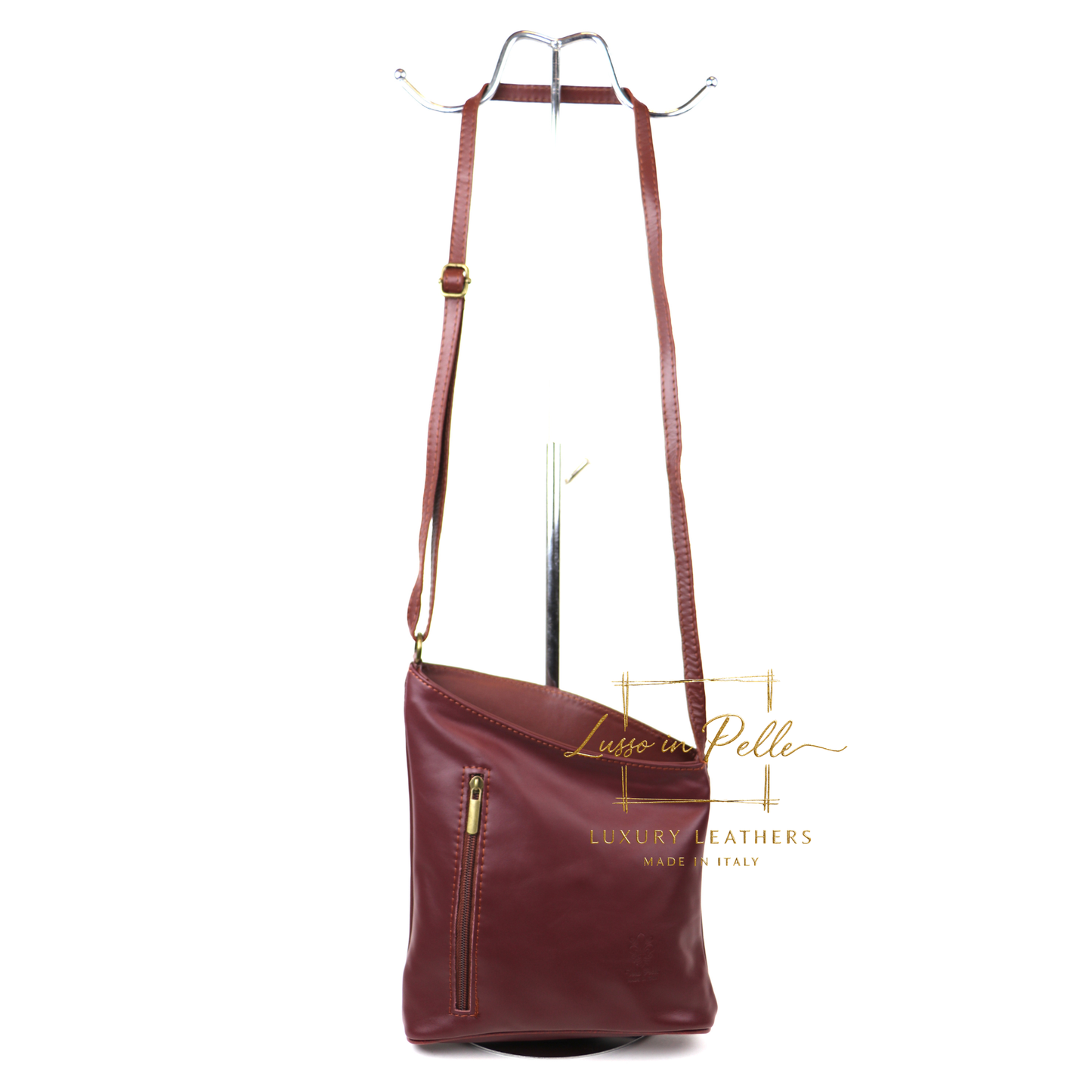 Genuine Soft Italian Leather Crossbody Messenger Handbag