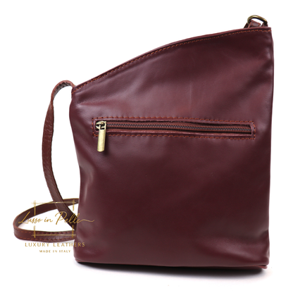Genuine Soft Italian Leather Crossbody Messenger Handbag