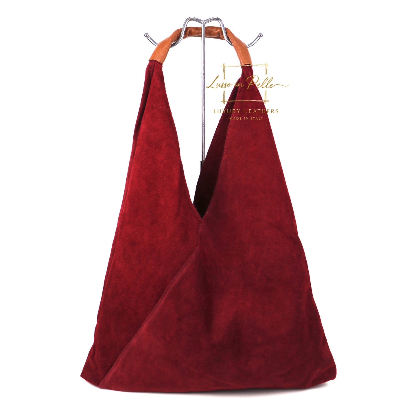 Large Genuine Italian Suede Tote Bag