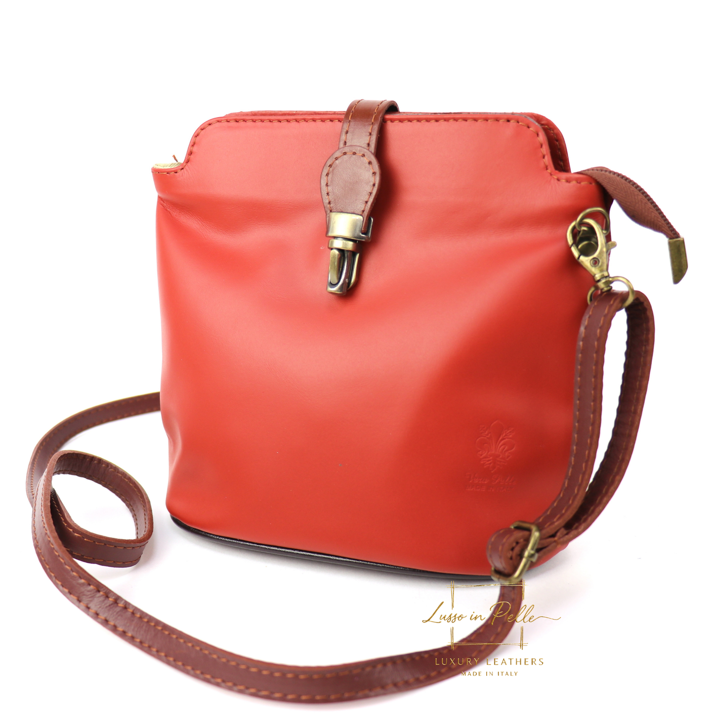 Vera Pelle Leather Crossbody Bag