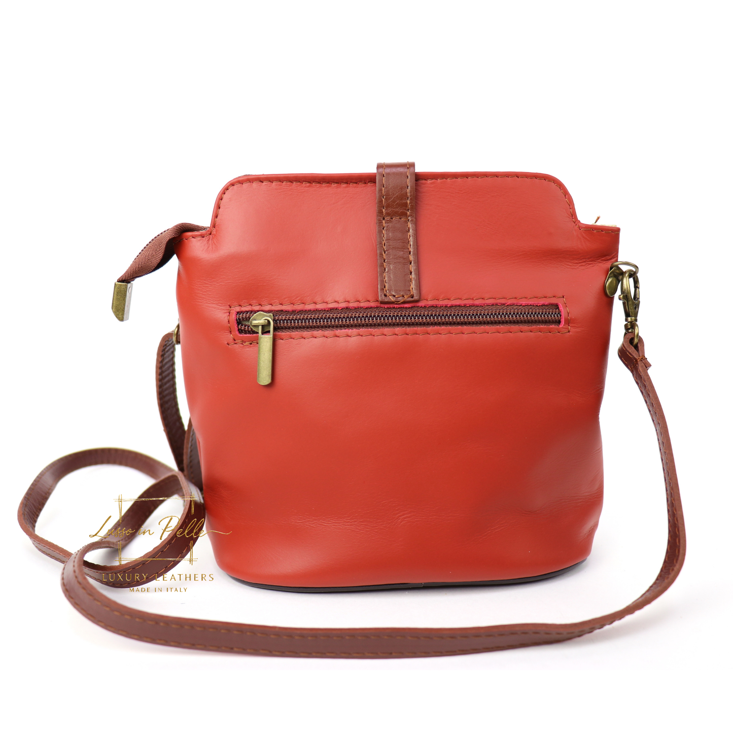 Vera Pelle Leather Crossbody Bag