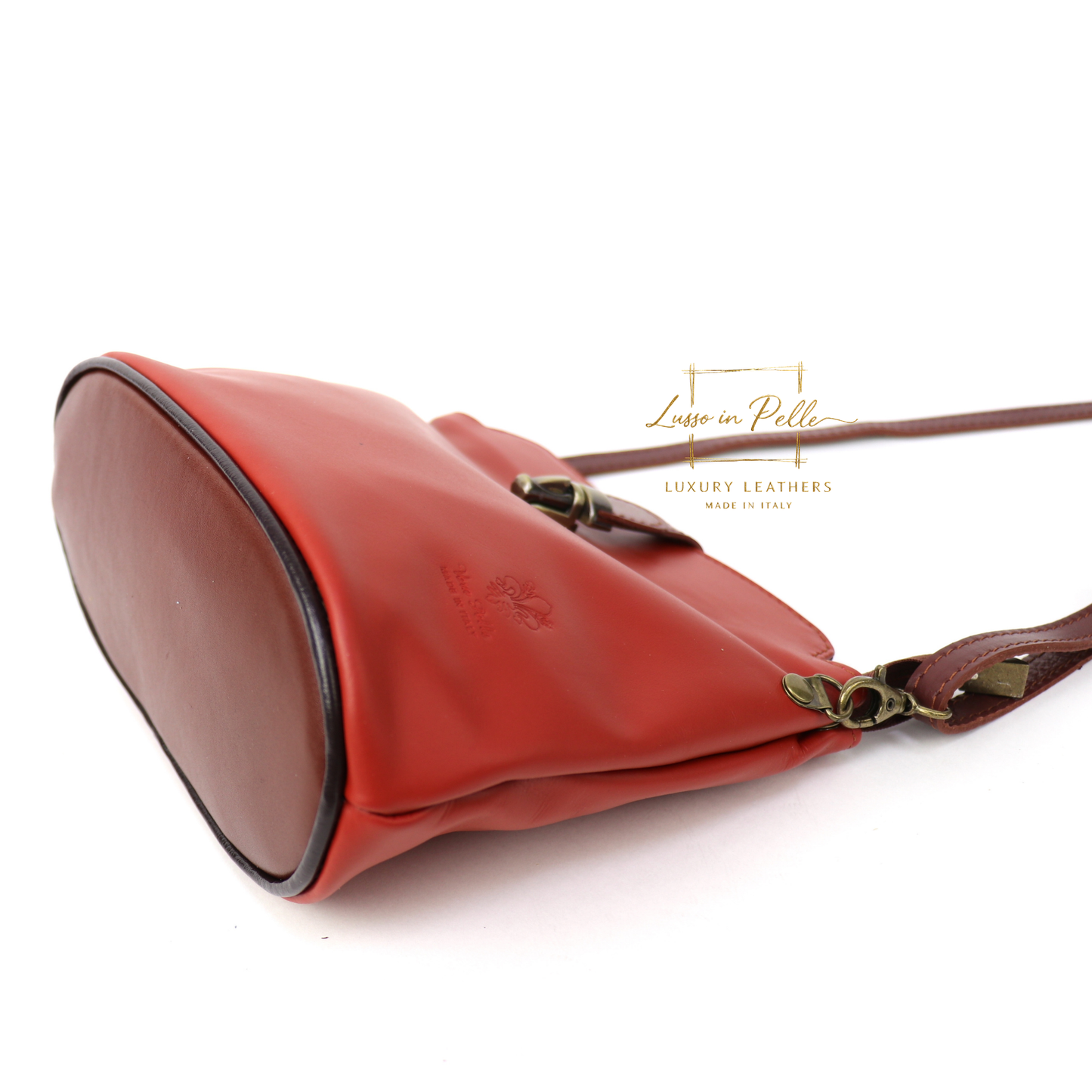 Vera Pelle Leather Crossbody Bag