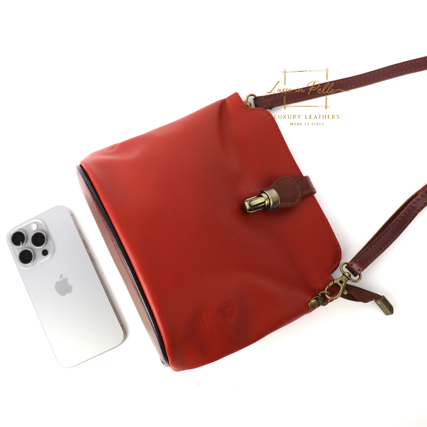 Vera Pelle Leather Crossbody Bag