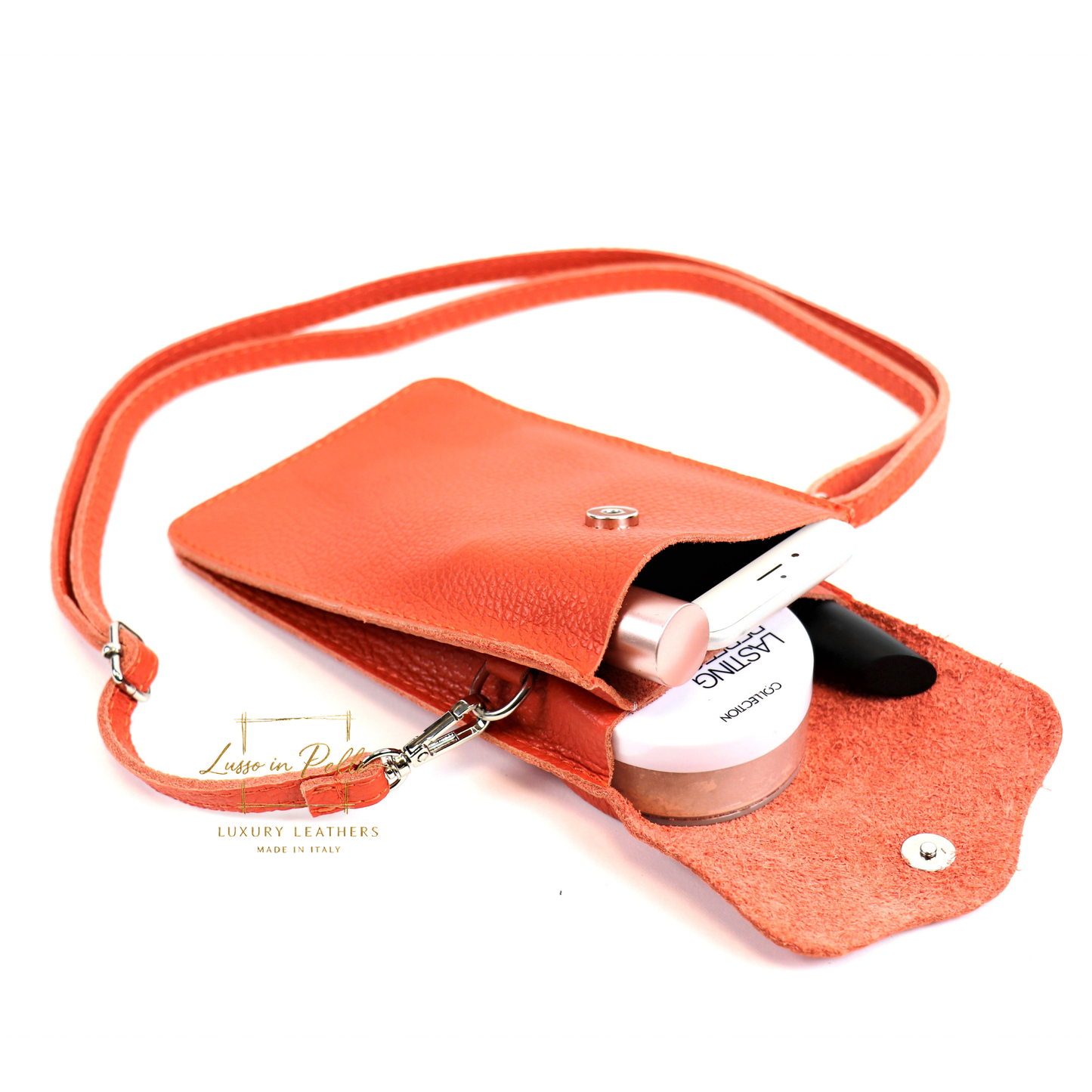 Minimalist Genuine Leather Crossbody Phone Bag
