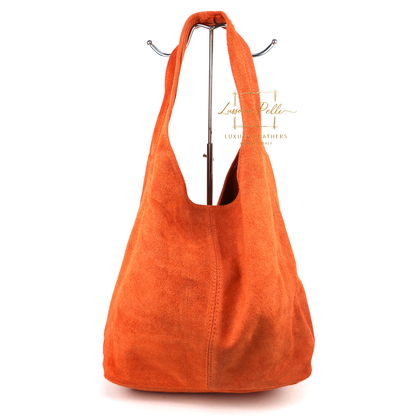 Cali Genuine Suede Hobo Slouchy Shoulder Bag
