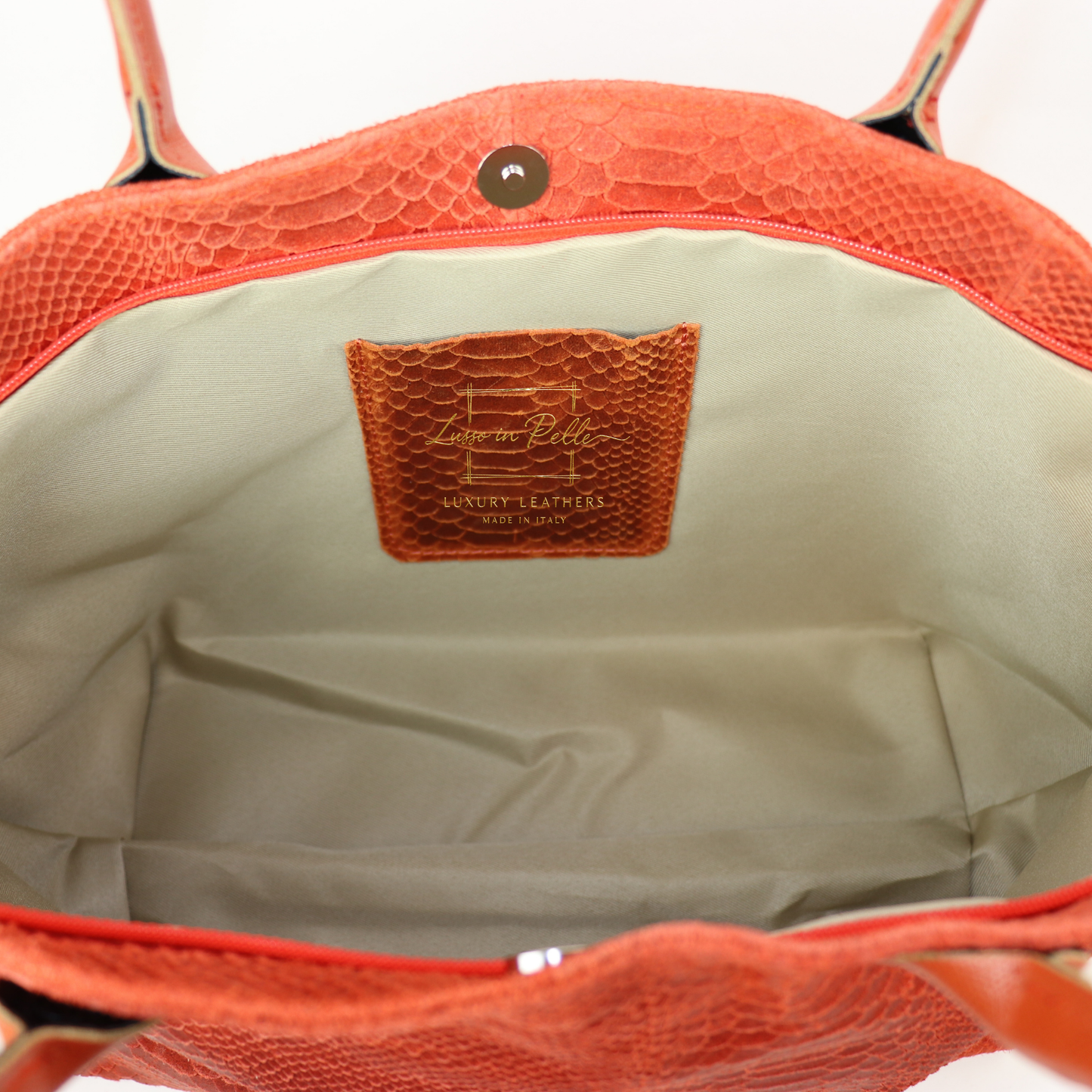 Suede Snake Print Two Style Large Shopper Bag