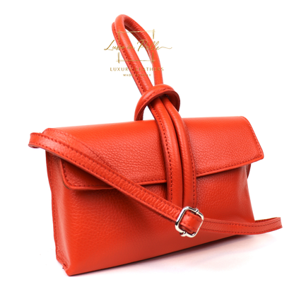 Rose Italian Versatile Leather Bag - Wrist Bag - Clutch Bag