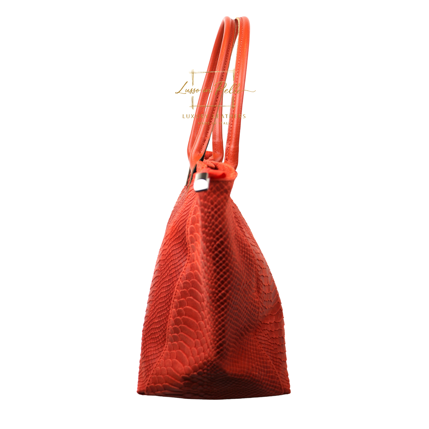 Suede Snake Print Two Style Large Shopper Bag