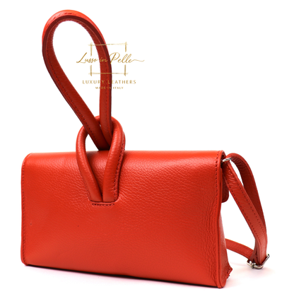 Rose Italian Versatile Leather Bag - Wrist Bag - Clutch Bag