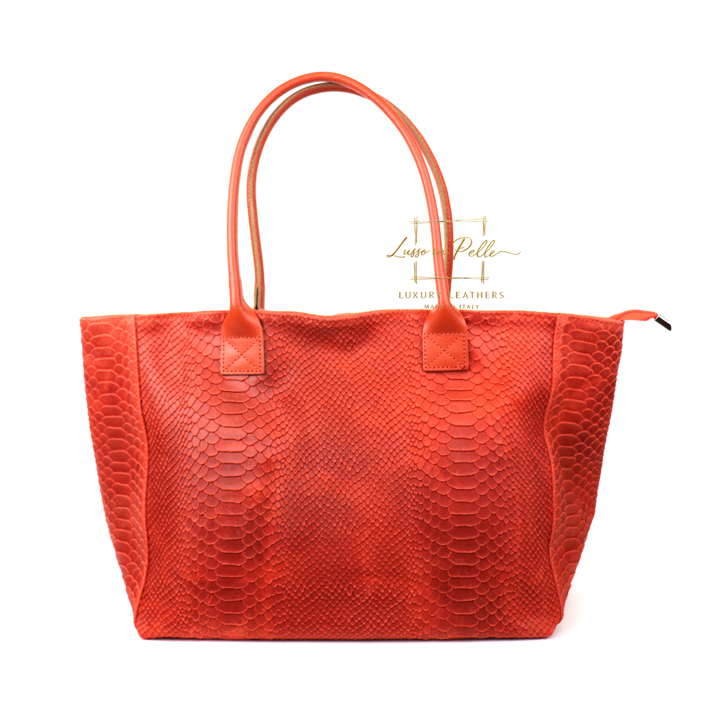 Suede Snake Print Two Style Large Shopper Bag