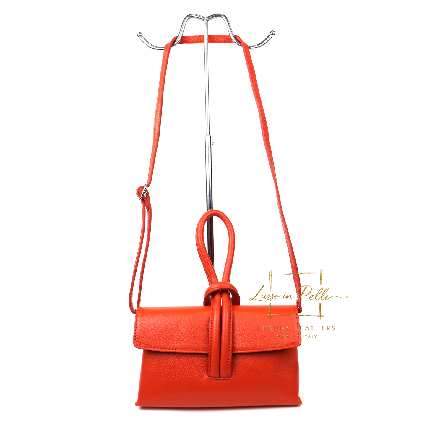 Rose Italian Leather Versatile Leather Bag - Wrist Bag - Clutch Bag