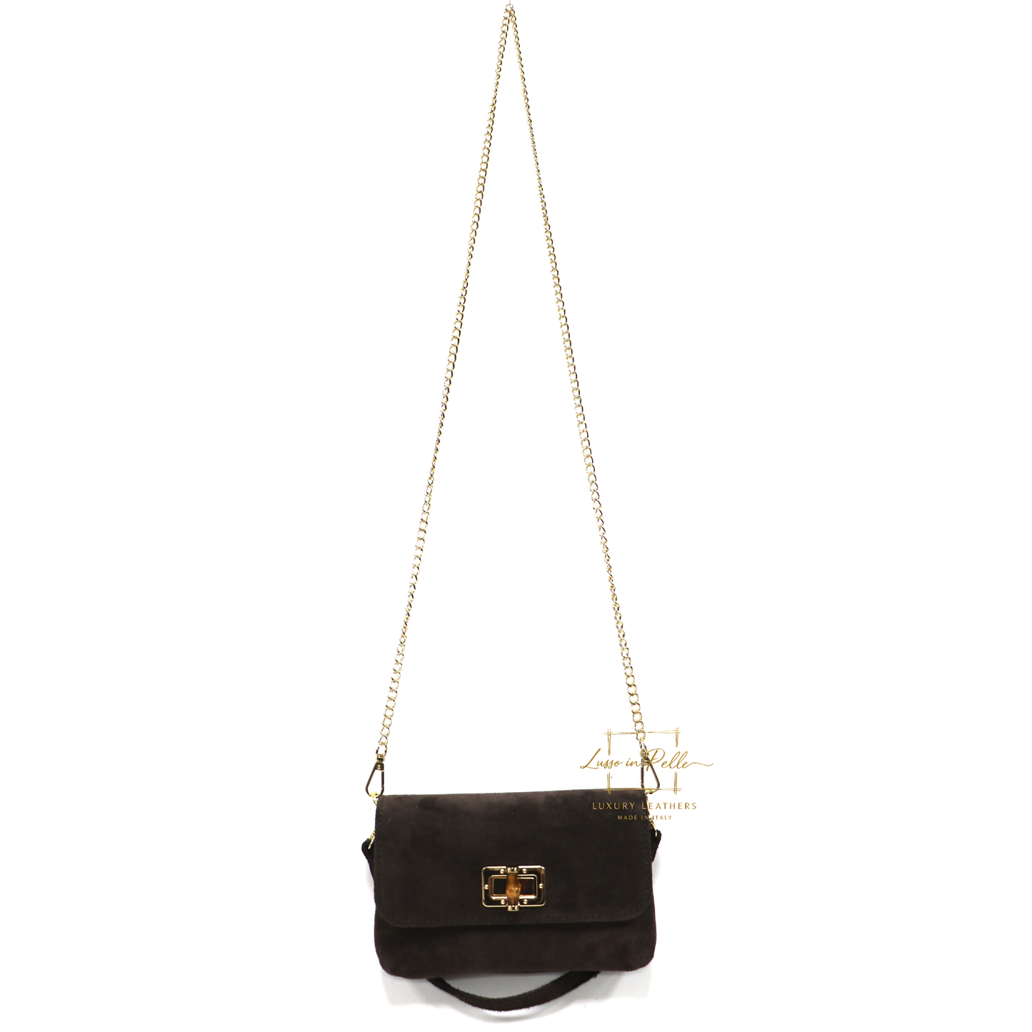 Small Suede Timeless Chic Italian Suede Clutch/Shoulder/Crossbody Bag