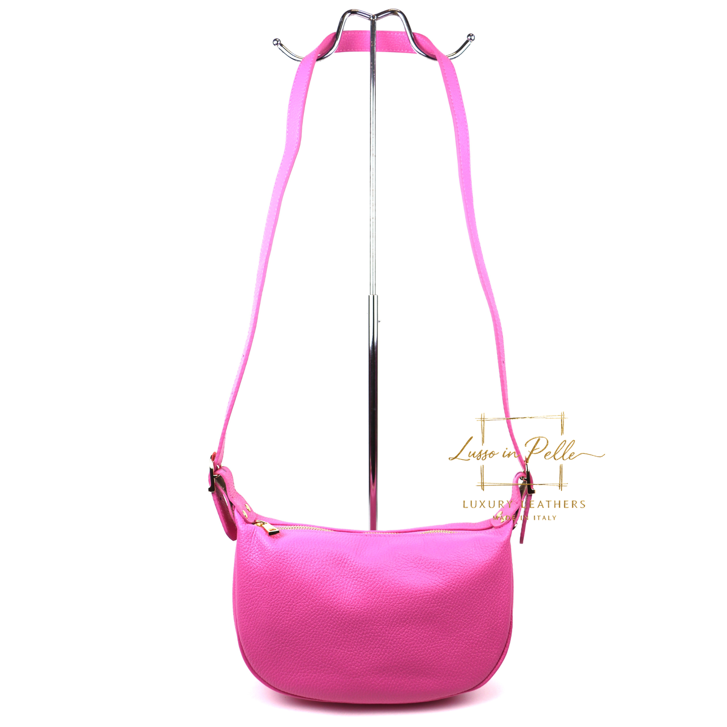 Half Moon Leather Crossbody Bag