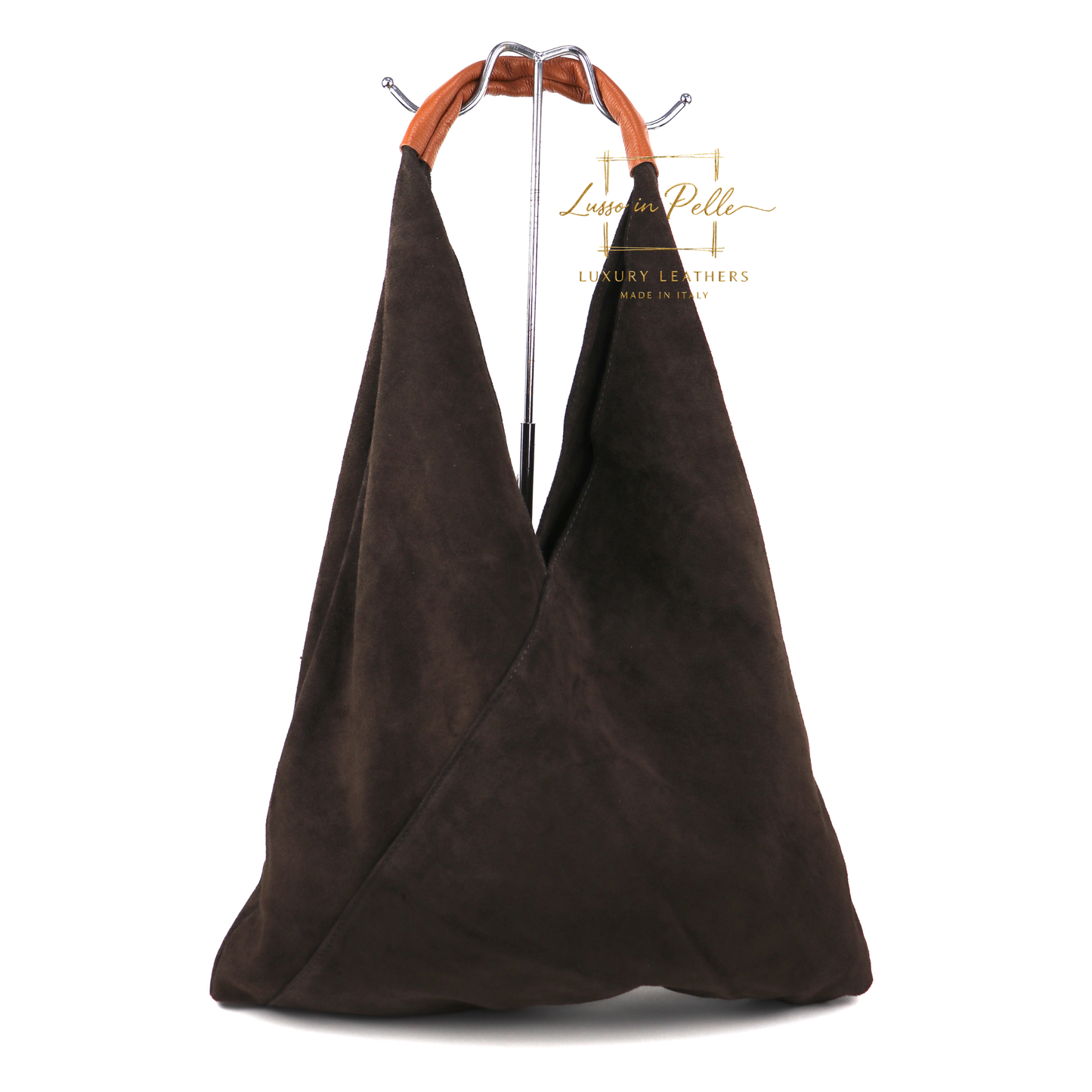 Large Genuine Italian Suede Tote Bag