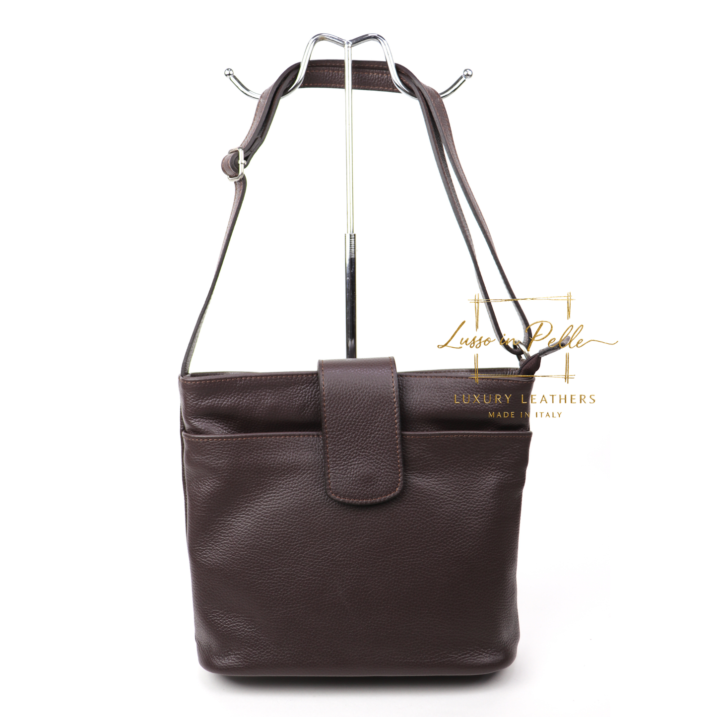 Italian Leather Shoulder/Crossbody Bag with Adjustable Straps