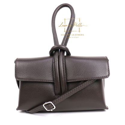 Rose Italian Versatile Leather Bag - Wrist Bag - Clutch Bag