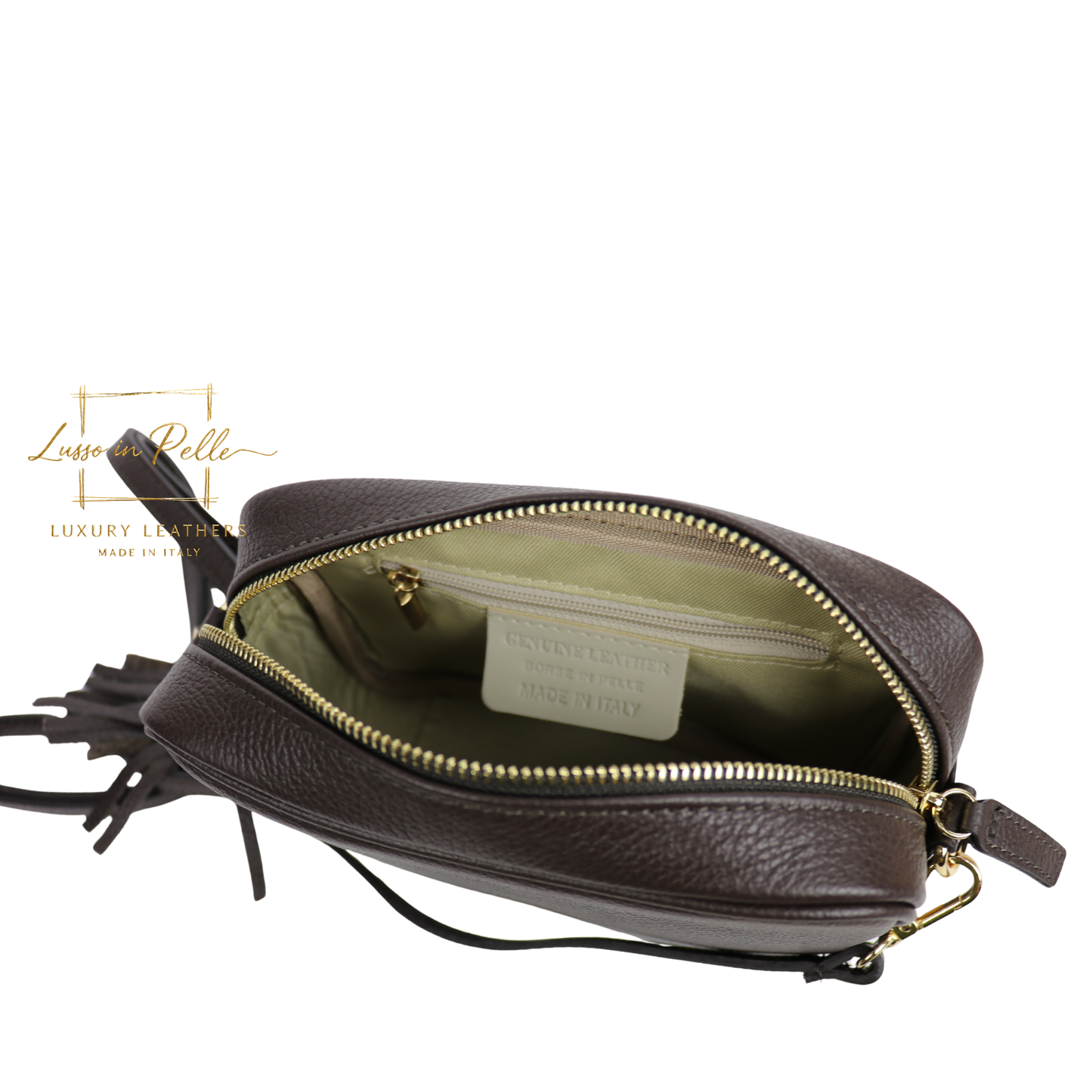 Sierra Genuine Italian Pebbled Leather Box Bag