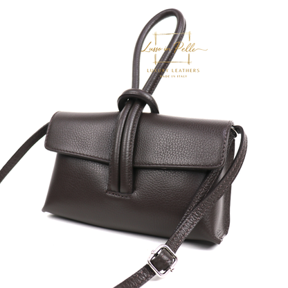 Rose Italian Versatile Leather Bag - Wrist Bag - Clutch Bag