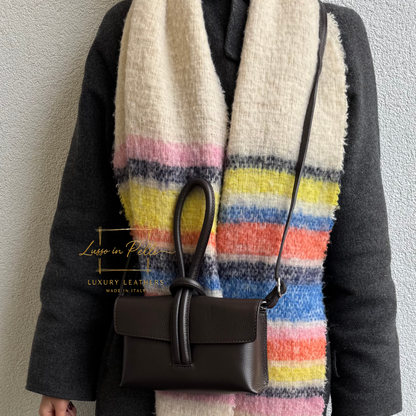 Rose Italian Versatile Leather Bag - Wrist Bag - Clutch Bag
