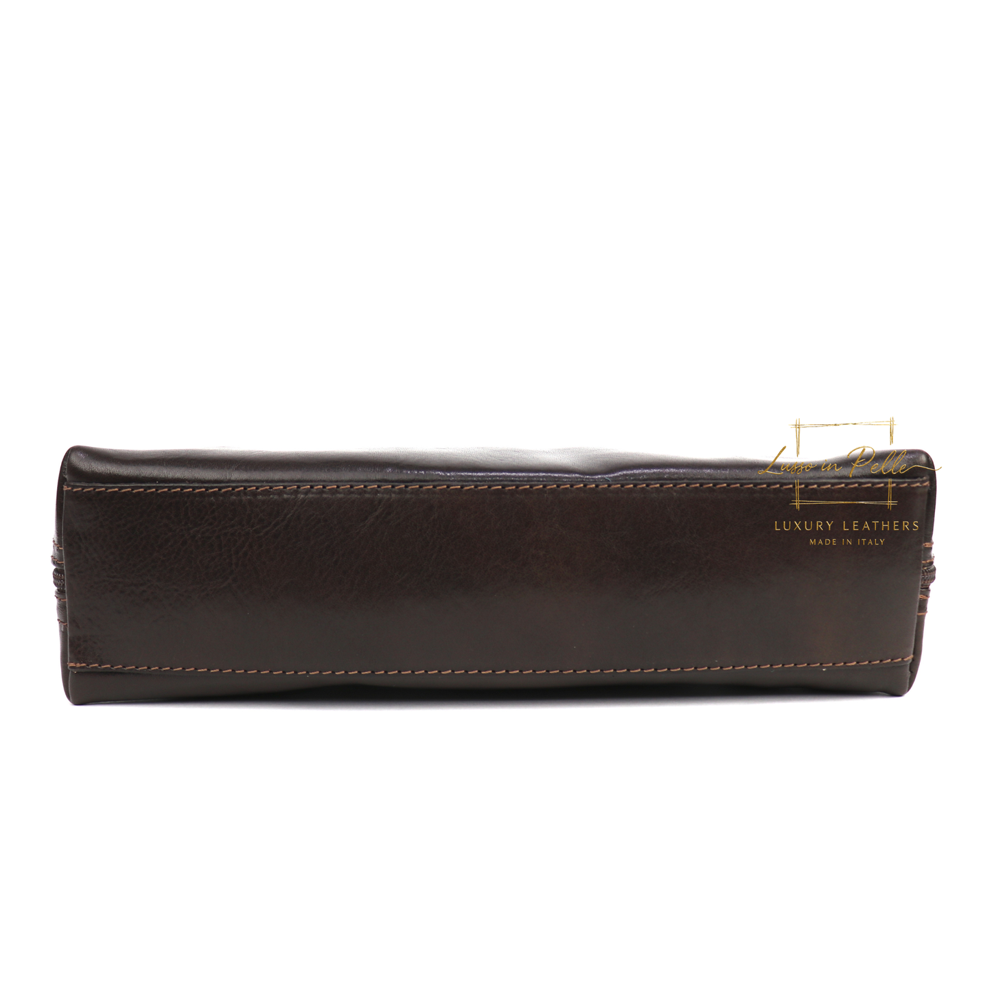 Buffered Leather Elongated Structured Florence Shoulder Bag