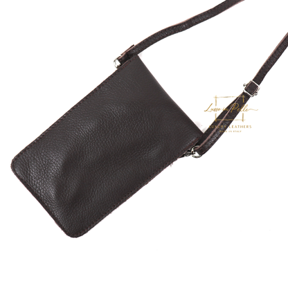 Minimalist Genuine Leather Crossbody Phone Bag