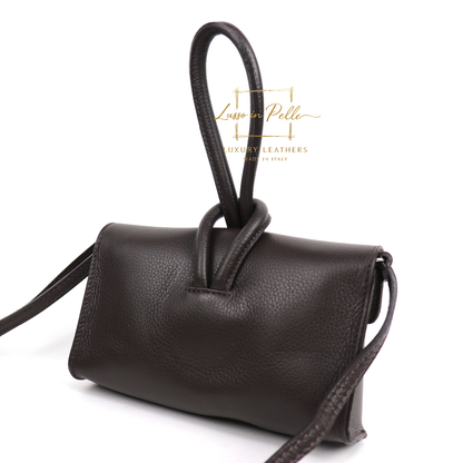 Rose Italian Versatile Leather Bag - Wrist Bag - Clutch Bag