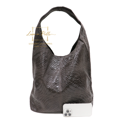 Aurora Quilted Suede Hobo Bag