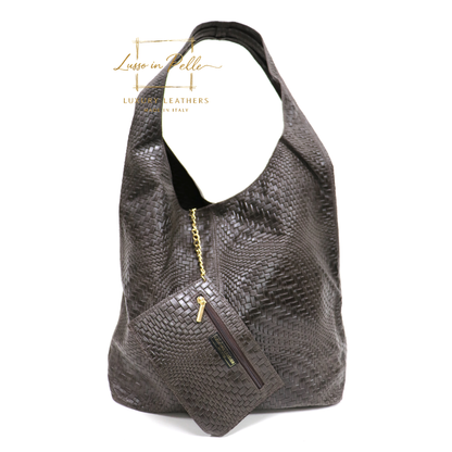 Aurora Quilted Suede Hobo Bag