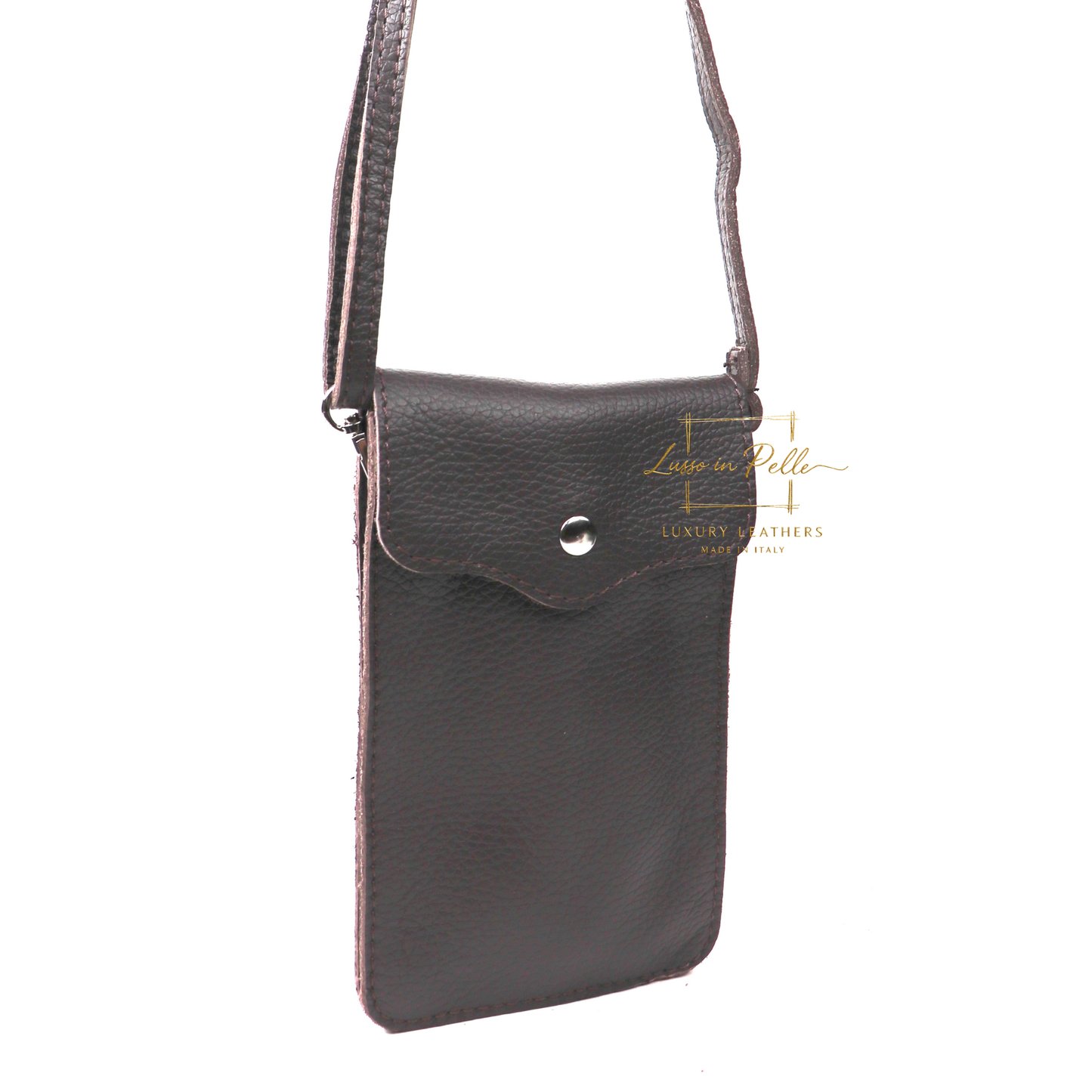 Minimalist Genuine Leather Crossbody Phone Bag