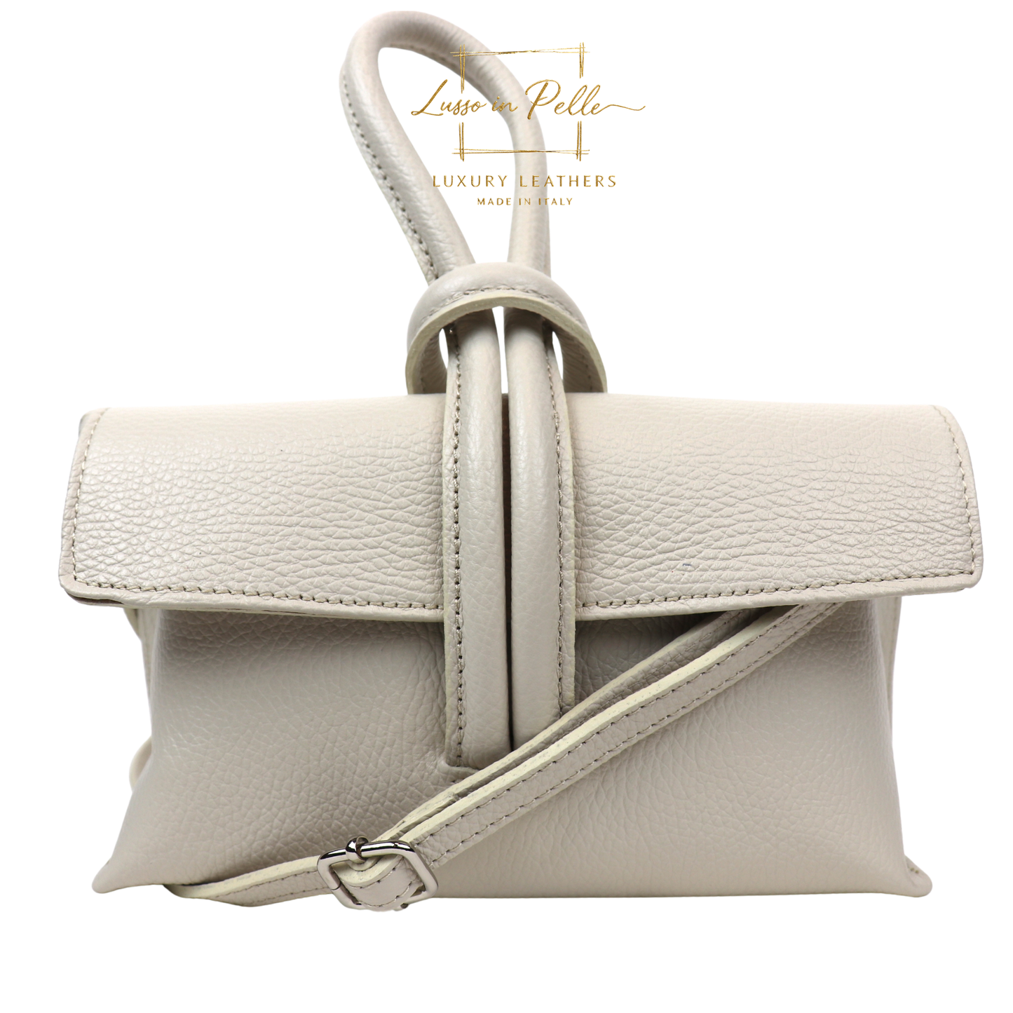Rose Italian Versatile Leather Bag - Wrist Bag - Clutch Bag