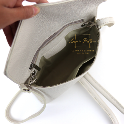 Rose Italian Versatile Leather Bag - Wrist Bag - Clutch Bag