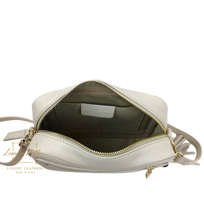 Sierra Genuine Italian Pebbled Leather Box Bag