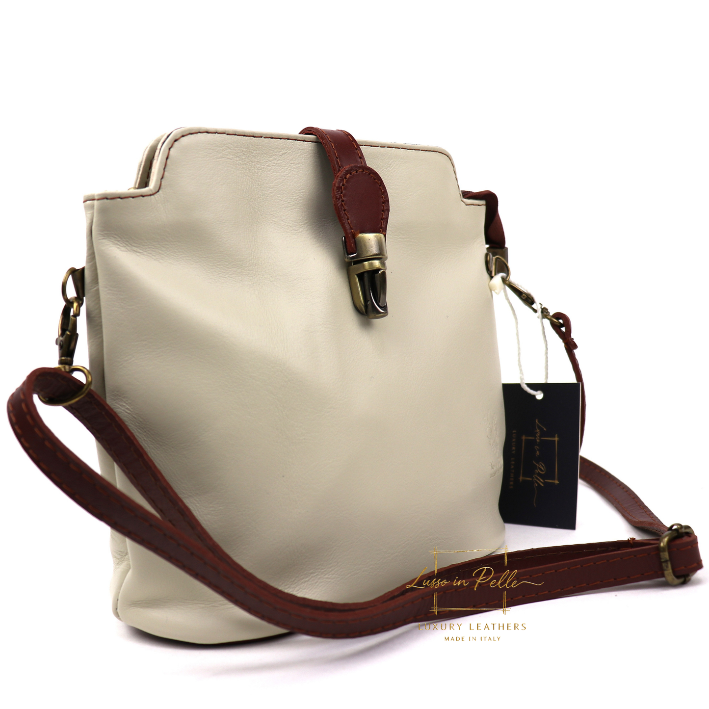 Vera Pelle Leather Crossbody Bag